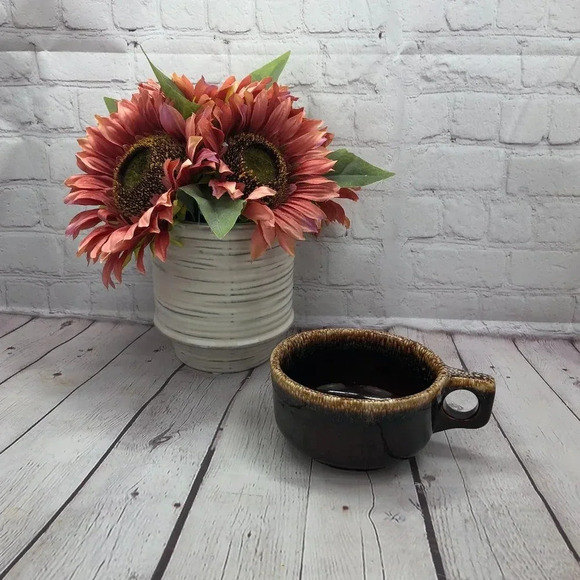 Other - vintage brown drip pottery mug